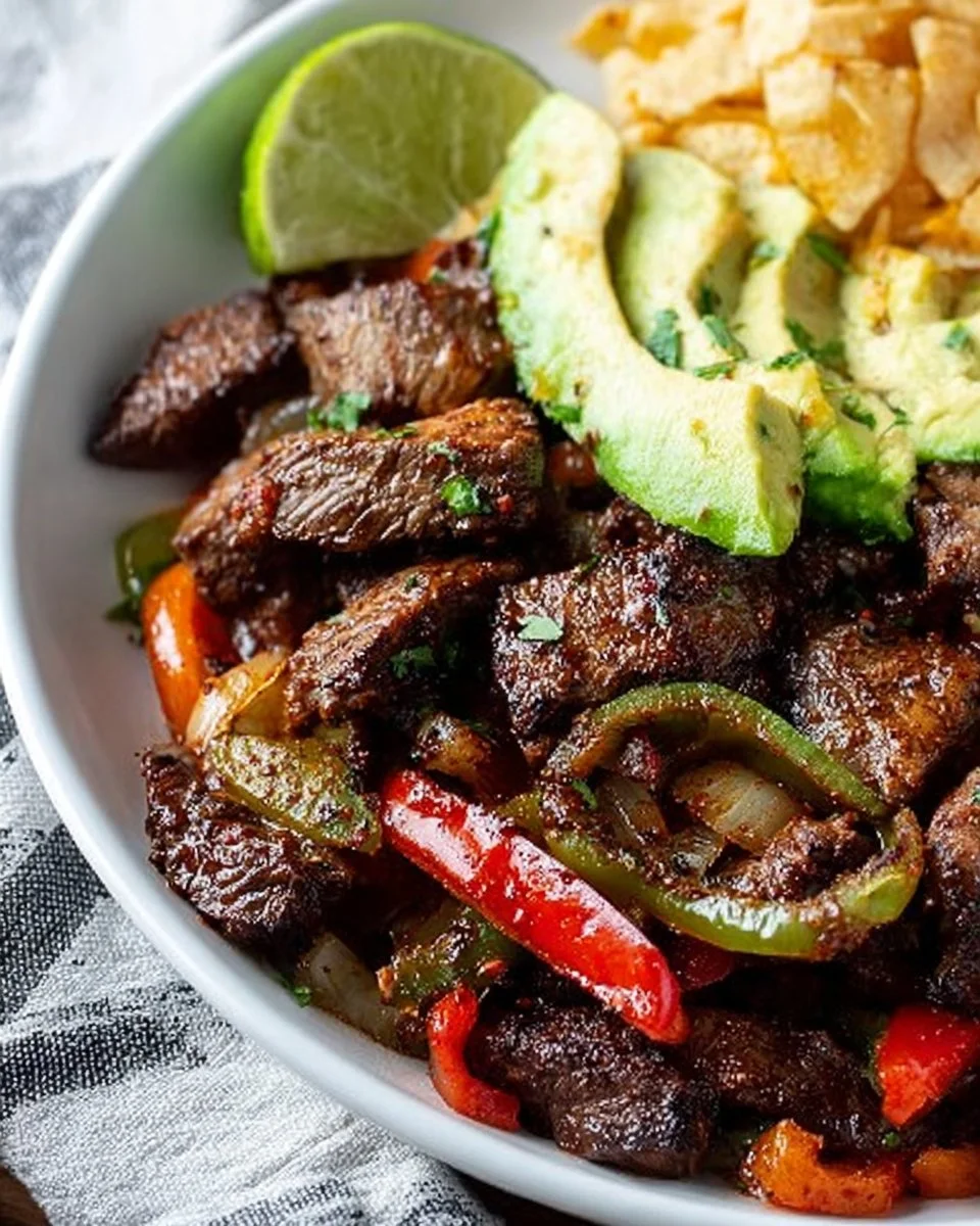 High-Protein Low-Carb Steak Fajita Bowl