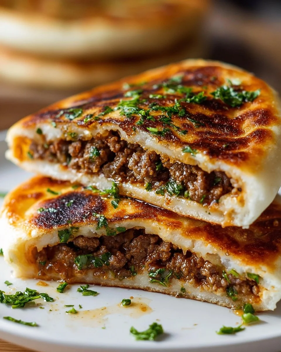 Lebanese Stuffed Pita Arayes