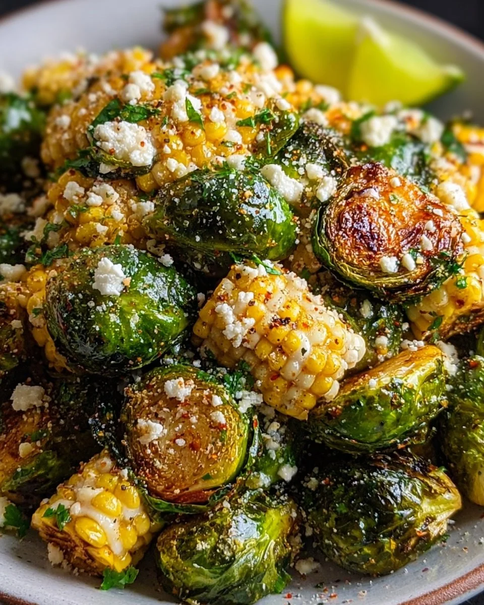 Mexican Street Corn Roasted Brussels Sprouts