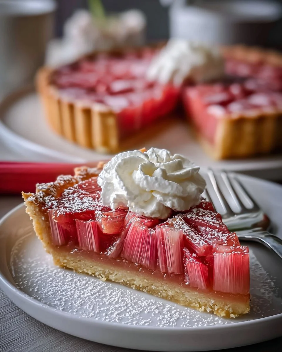 Rhubarb Pudding Tart