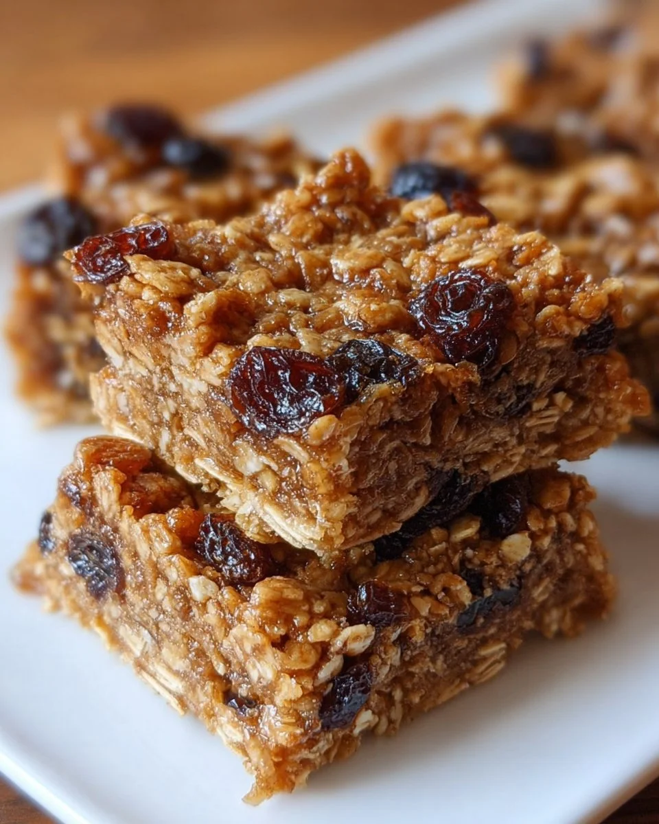 Soft &amp; Chewy Oatmeal Raisin Bars