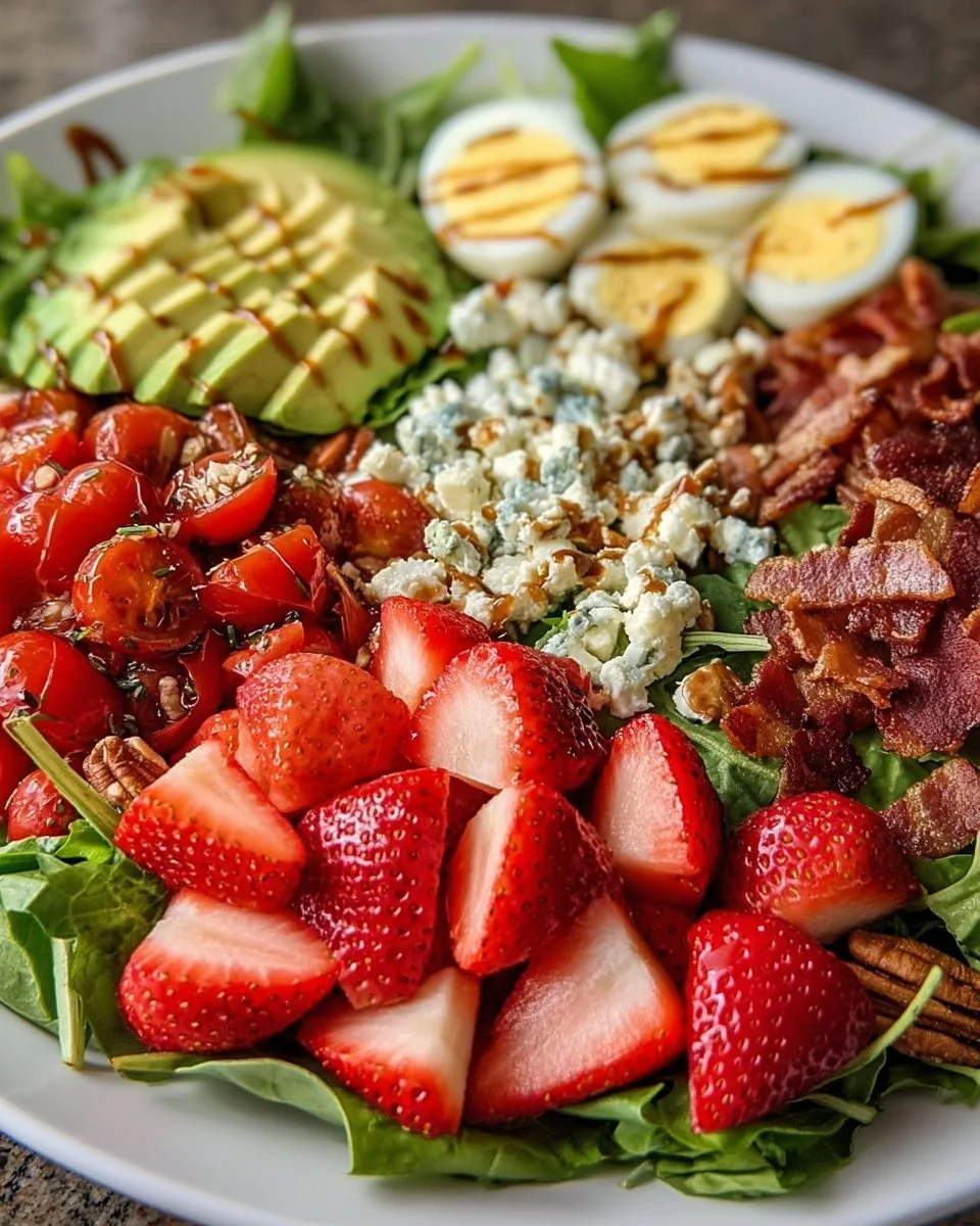 Spring Cobb Salad with Strawberries &amp; Avocado