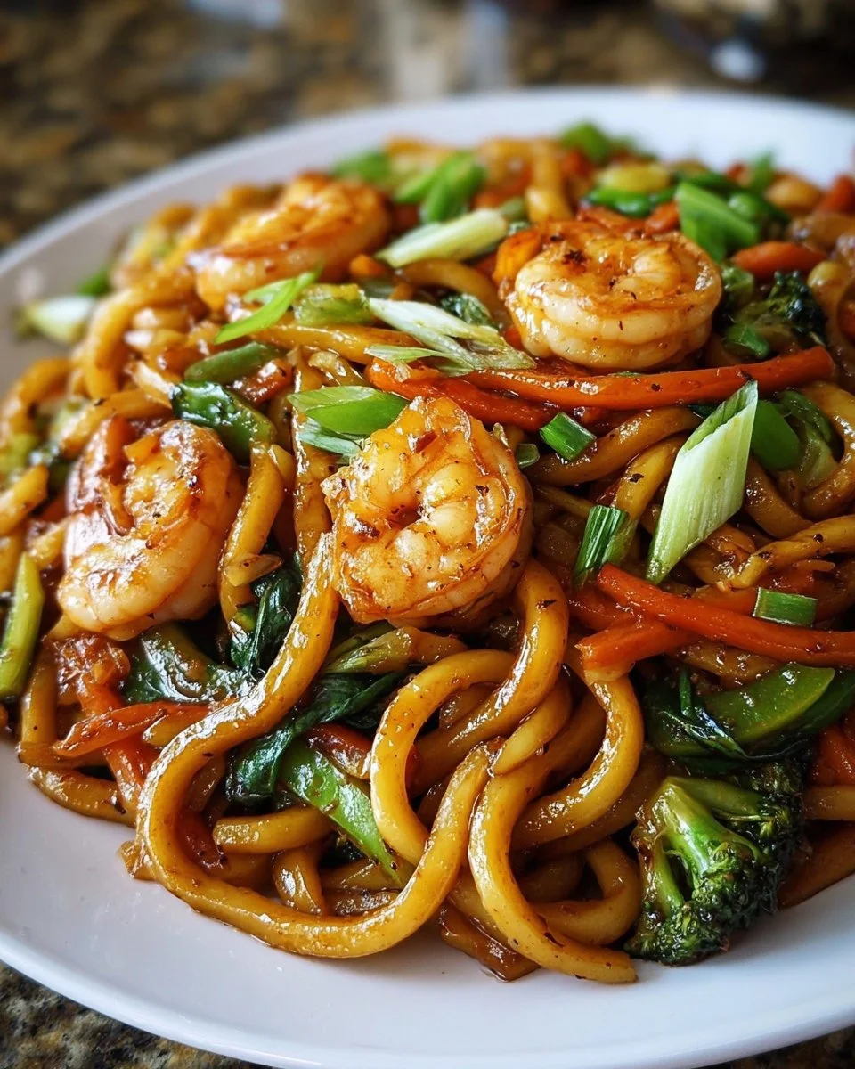 Yaki Udon with Shrimp