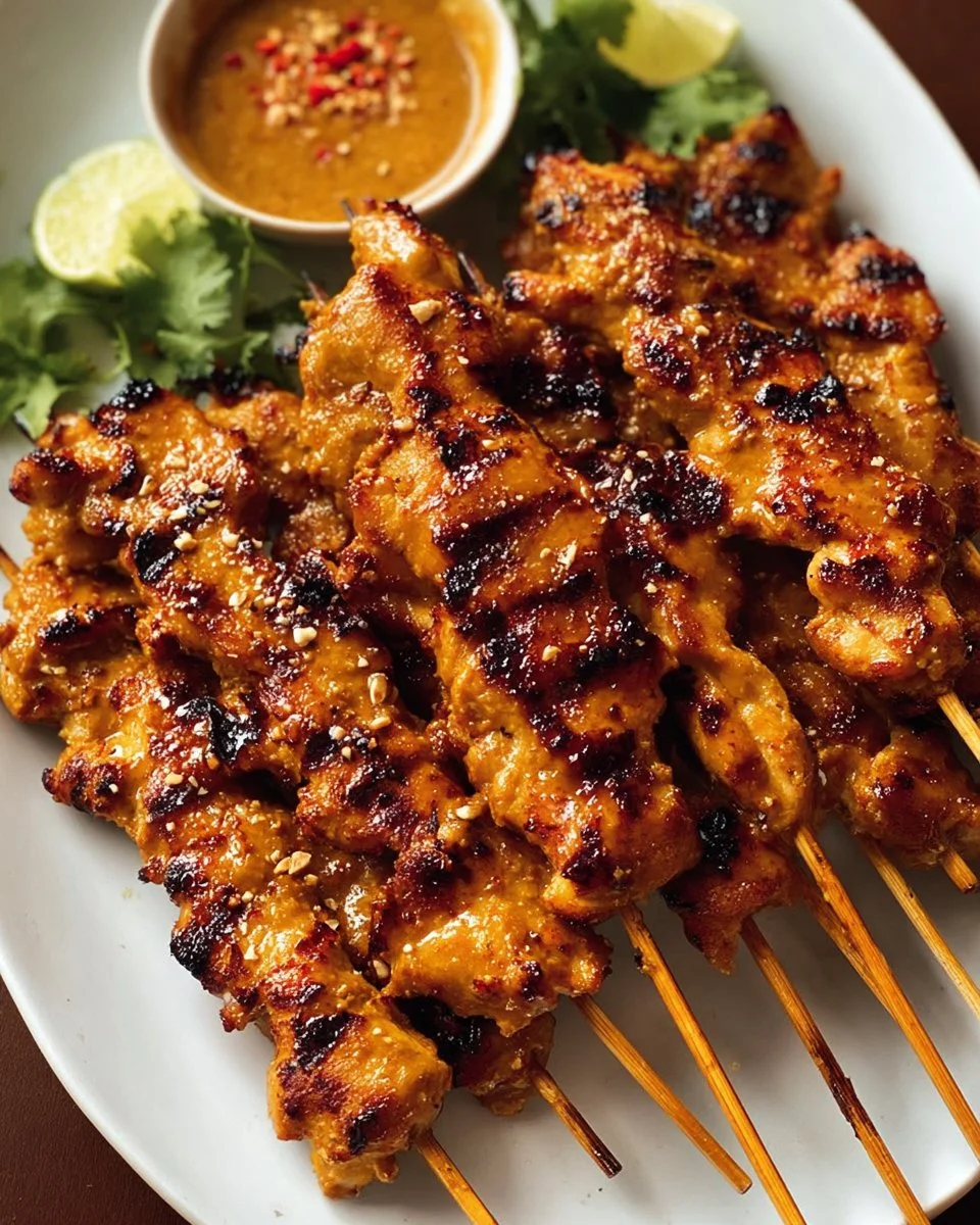 Chicken Satay with Peanut Sauce