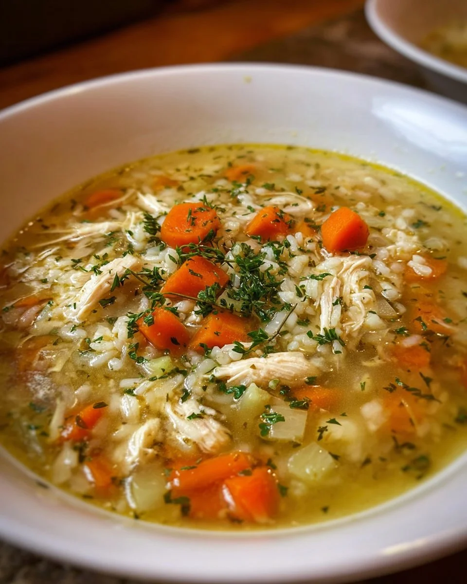 Easy Homemade Chicken and Rice Soup
