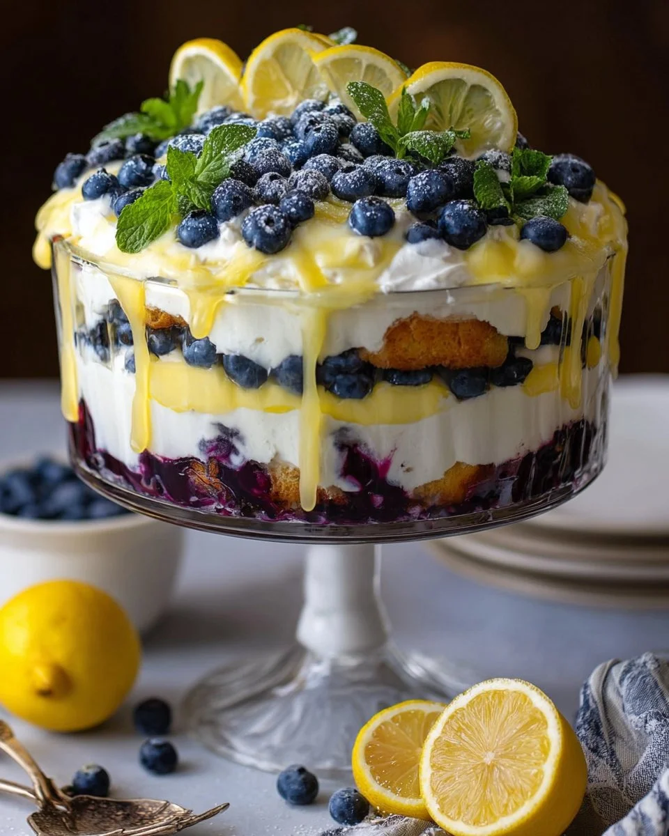 Easy Lemon Blueberry Trifle