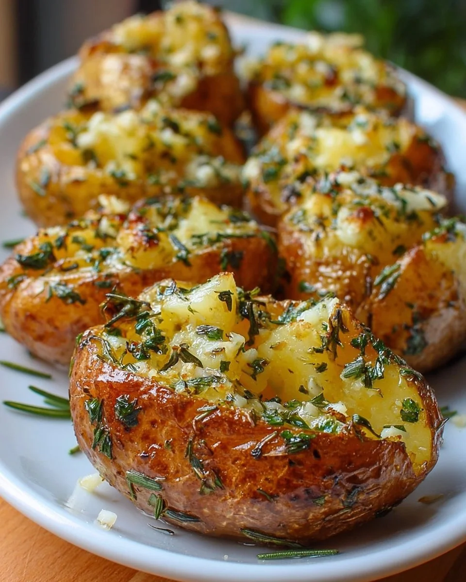 Herb & Garlic Baked Potatoes