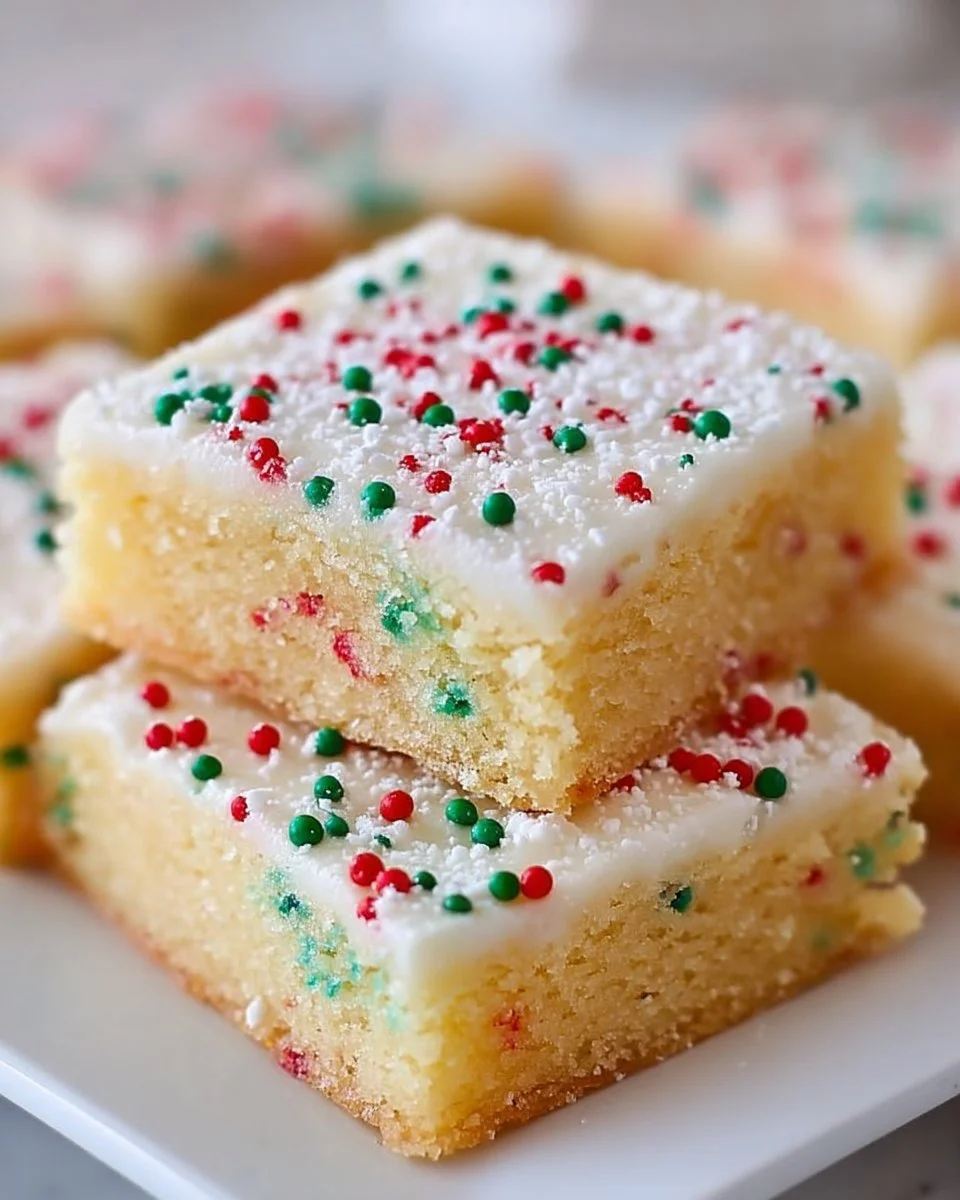 Holiday Sugar Cookie Bars