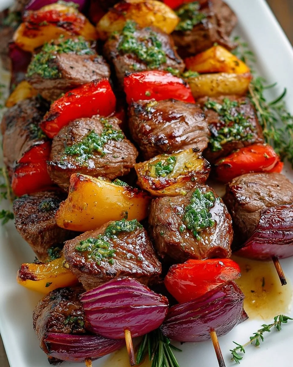 Juicy Grilled Steak Kabobs