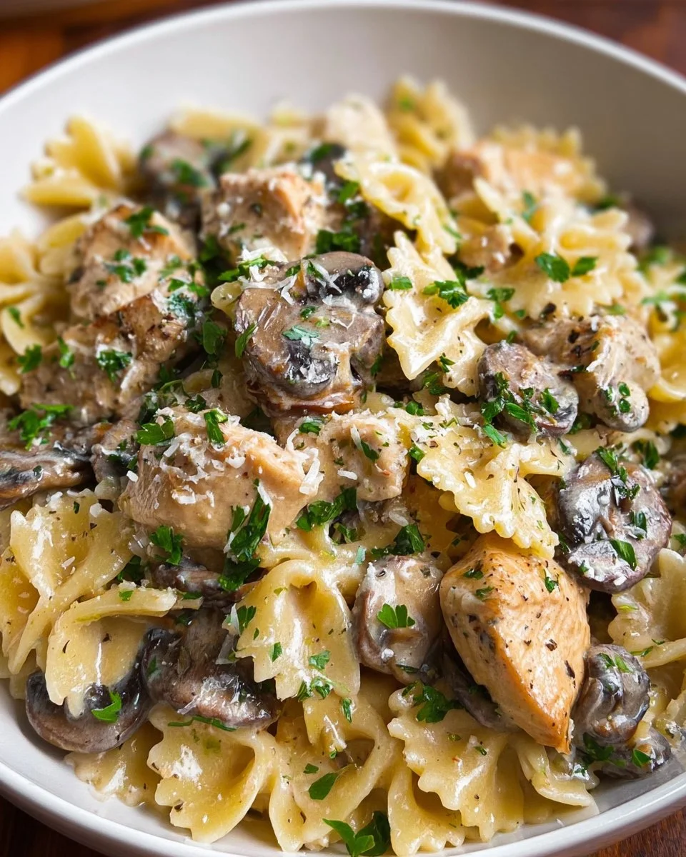 Mushroom Chicken Pasta