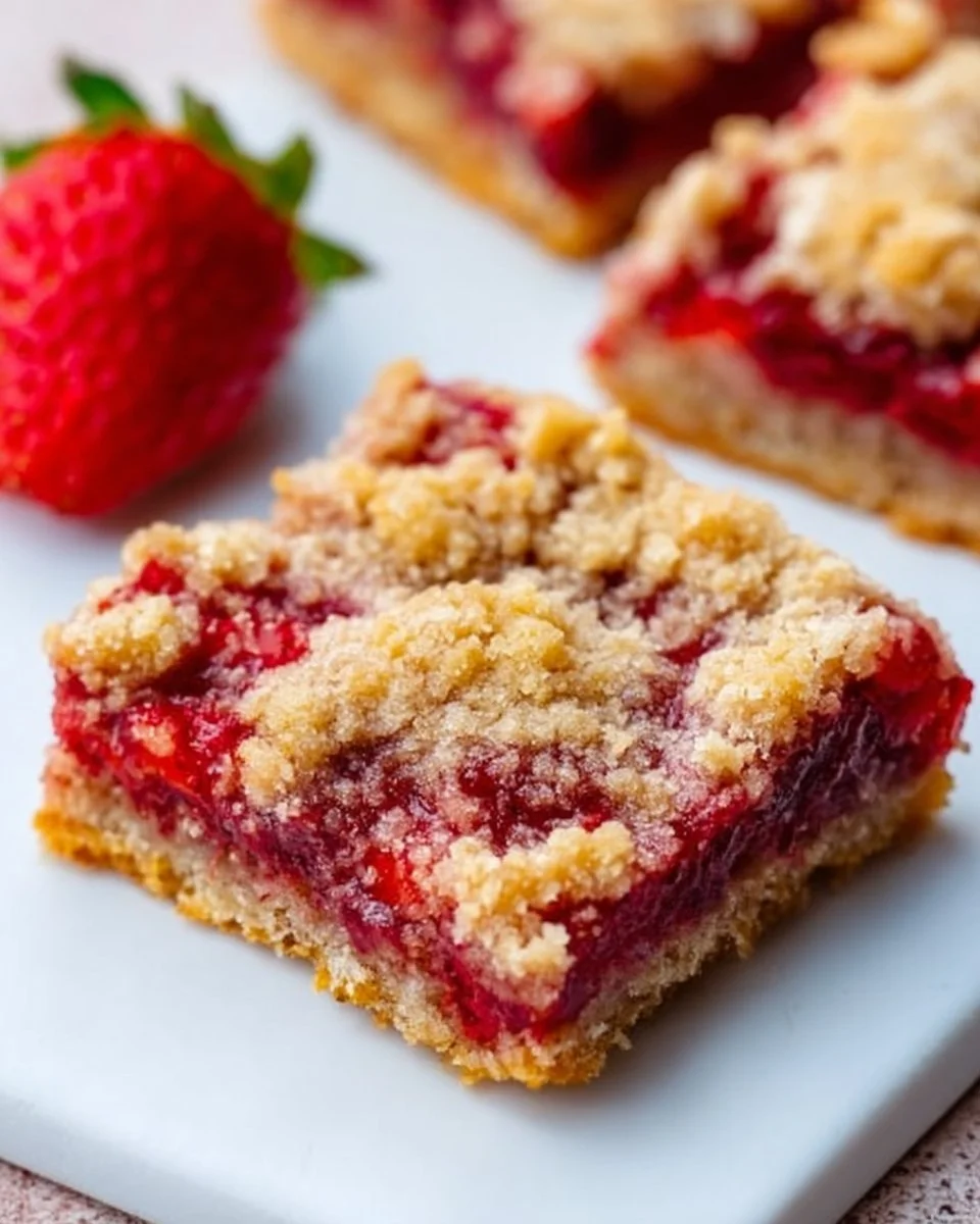 Strawberry Crumble Bars