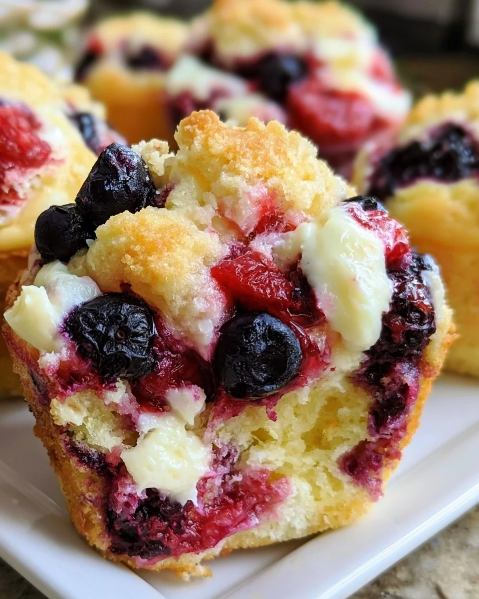 Berry Cream Cheese Muffins