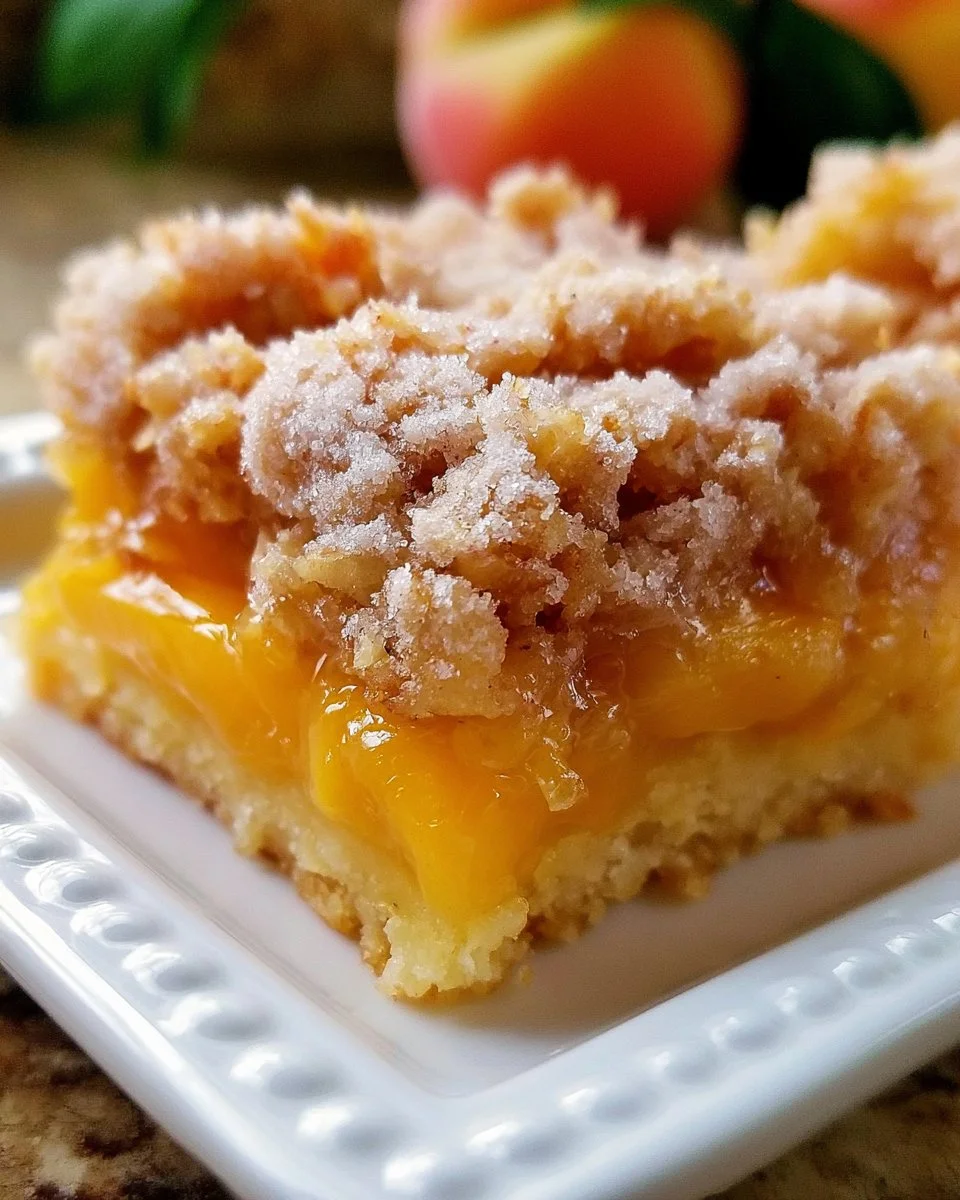 Peach Crumb Bars