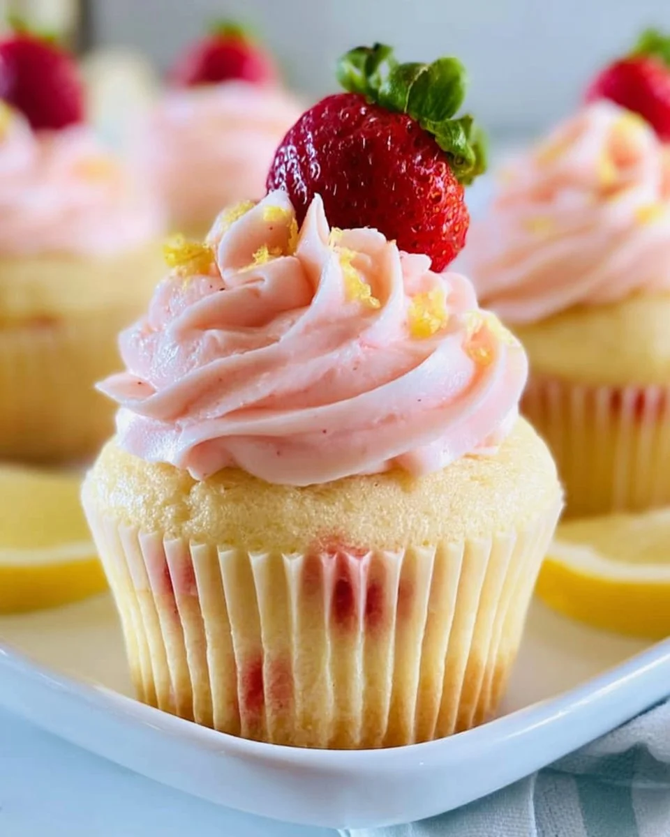 Strawberry Lemonade Cupcakes